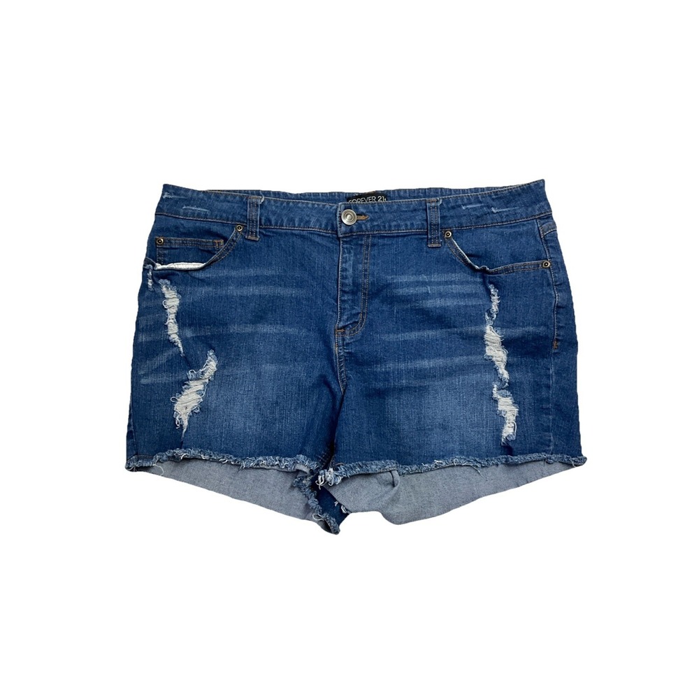 Forever 21 Cut-off Women's Blue Jean Shorts Plus Size 16